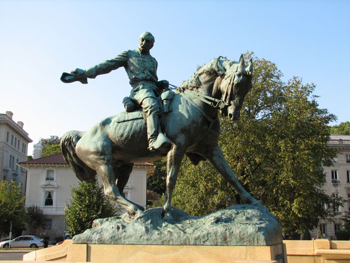 Statue of General Phil Sheridan, at Sheridan Circle on Massachusetts Avenue