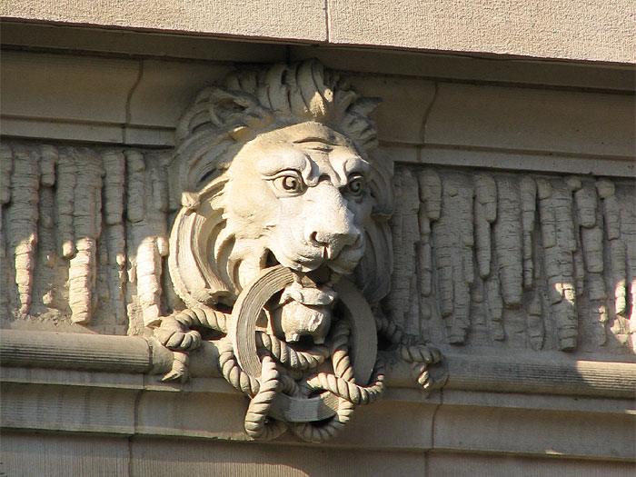 A lion at the British Embassy