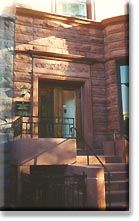 Brownstone steps at the entrance to the Slovenian Embassy
