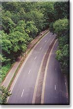 Rock Creek Parkway, seen from Massachusetts Avenue above