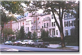 Embassies of Luxembourg, Togo and Sudan along Massachusetts Avenue